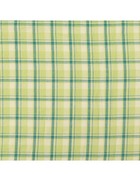 Tessuto flanella tartan scozzese - Verde righe menta