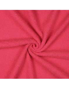 Tessuto in pile Teddy double face - Rosa fluorescente