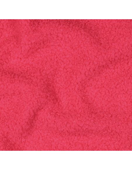 Tessuto in pile Teddy double face - Rosa fluorescente