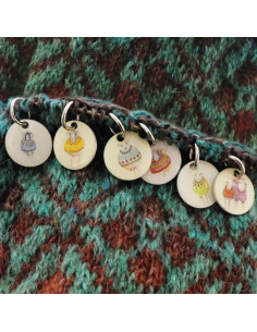 Set di 6 anelli marcapunti - Pecora e maglione 2