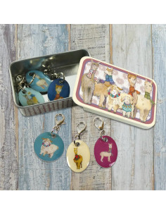 Set di 6 anelli marcapunti - Alpaca & amici