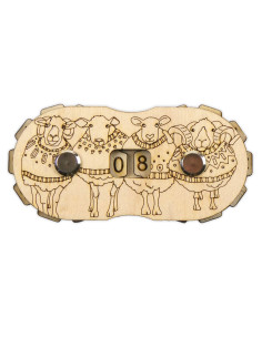 Contatore di ranghi in legno - Pecora e maglione
