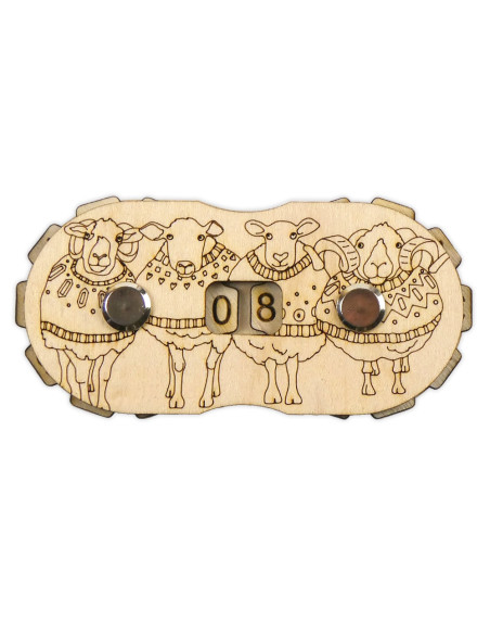 Contatore di ranghi in legno - Pecora e maglione