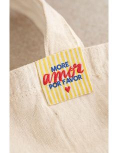 Set di 4 etichette da cucire - More amor por favor 2