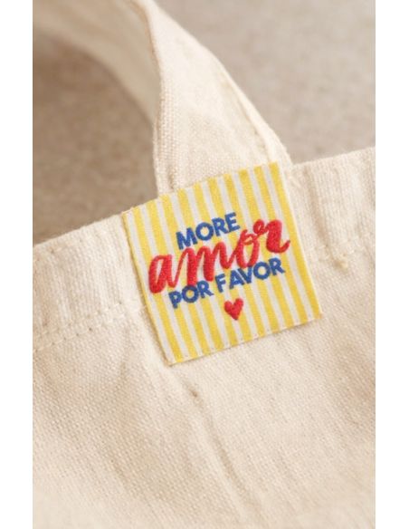 Set di 4 etichette da cucire - More amor por favor