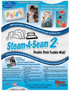 Set di 5 fogli termoadesivi a doppia faccia Steam-A-Seam 2
