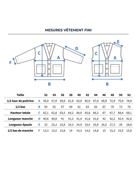Modello di giacca e gilet Macao - Ikatee